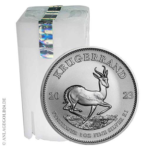 25 oz newest Silbermünzen Krügerrand in Tube