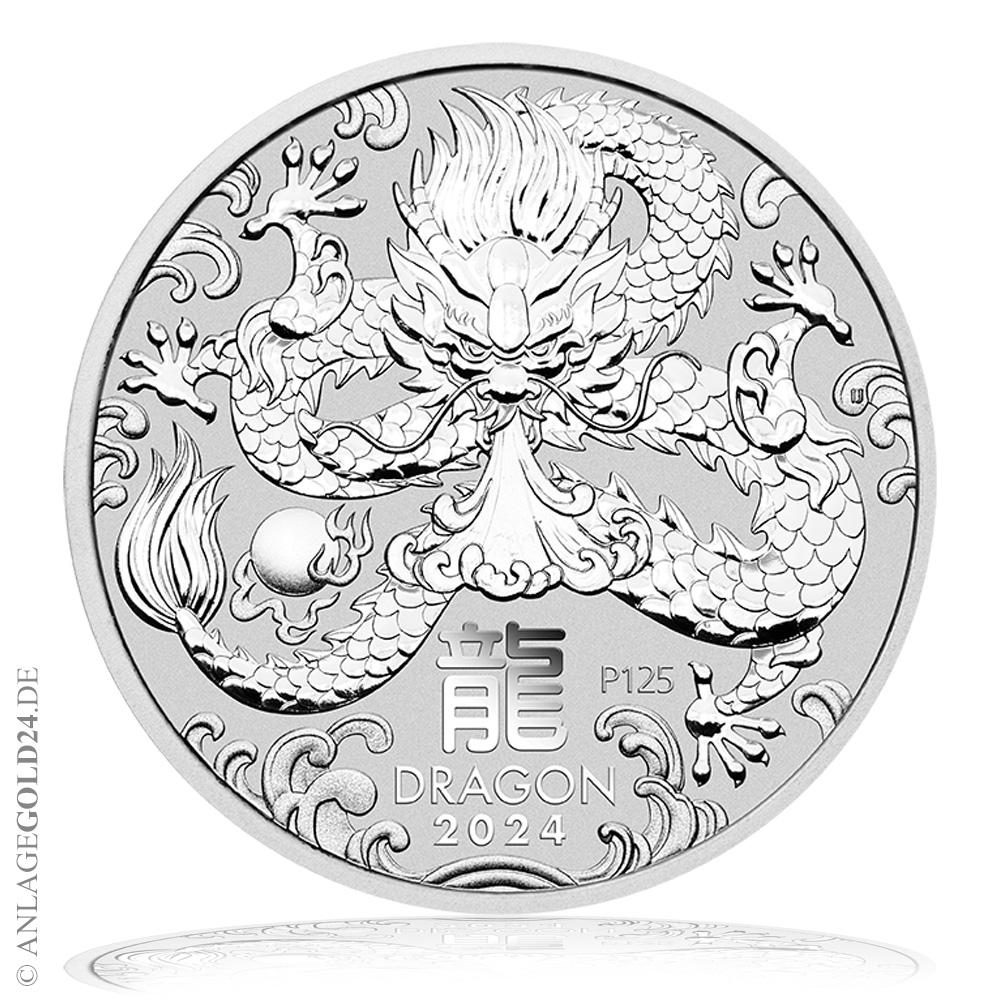 1 oz Silber Lunar III Jahr des Drachen 2024 > Goldmünzen Silbermünzen