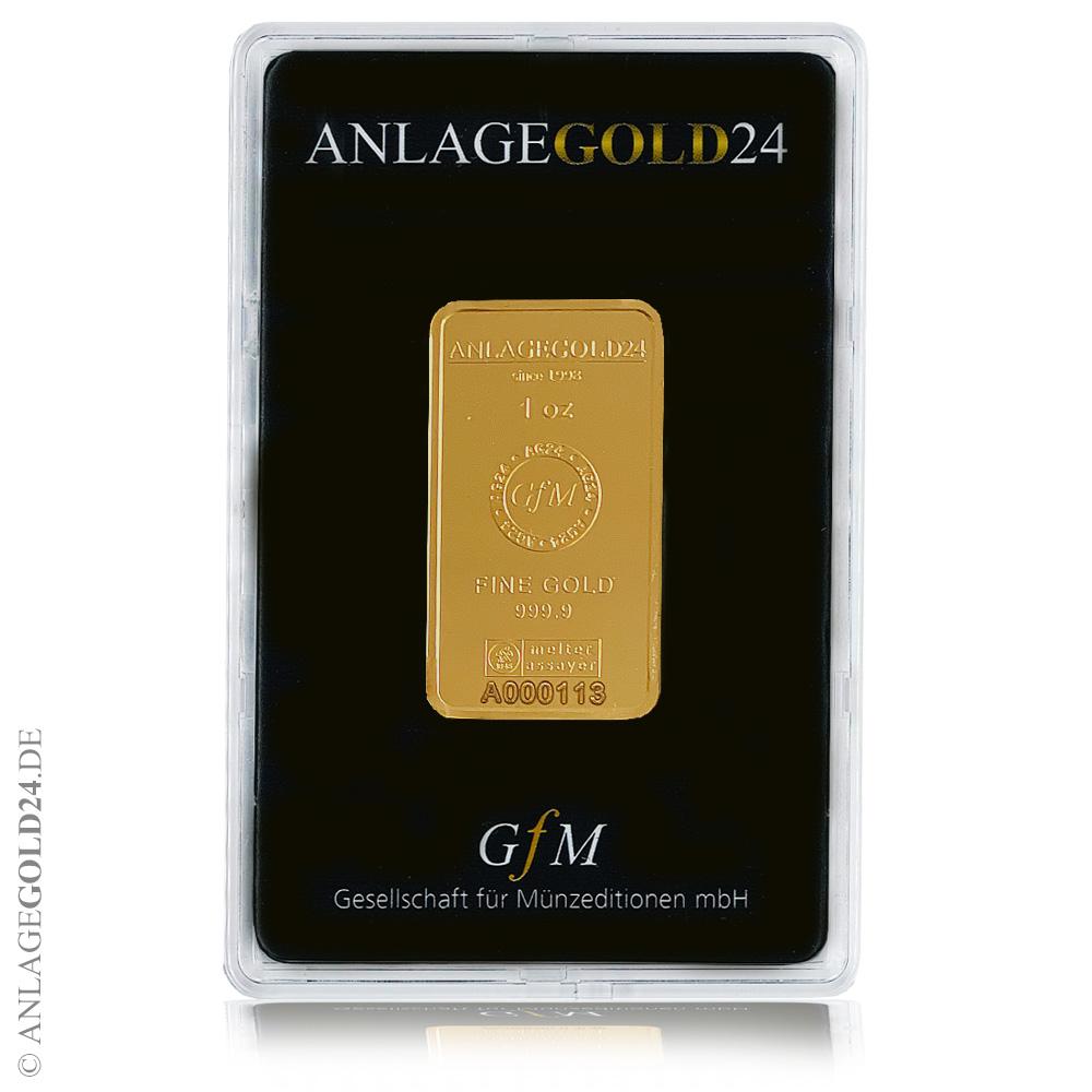 1 Unze Goldbarren Anlagegold24 --> Goldmünzen Silbermünzen Goldbarren ...